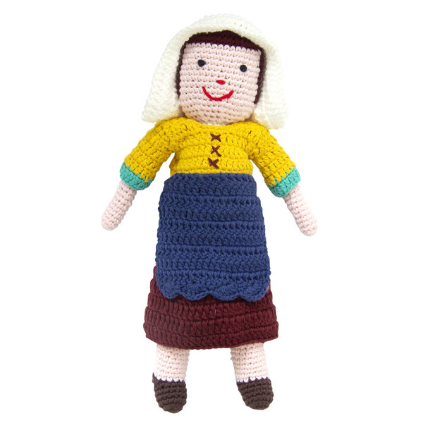 Milkmaid from Vermeer crochet doll