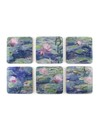 Monet water lilies coasters