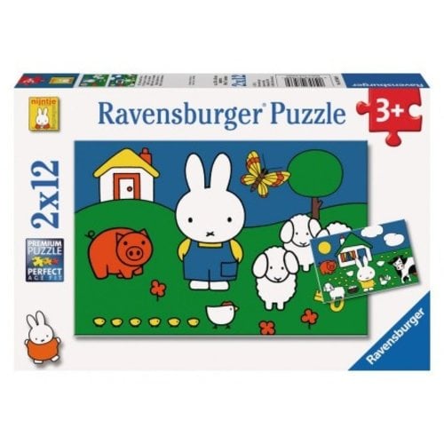 2 x Miffy puzzle "With the animals" 