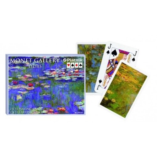 Set of playing cards Monet water lilies 