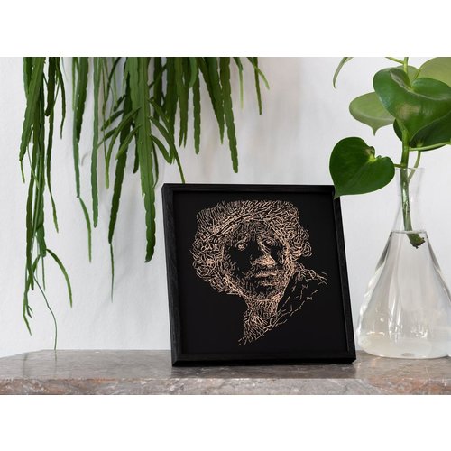 Rembrandt Copper Black Print in Black Wooden Frame, type 2 Rembrandt Copper Black Print in Black Wooden Frame, type 2