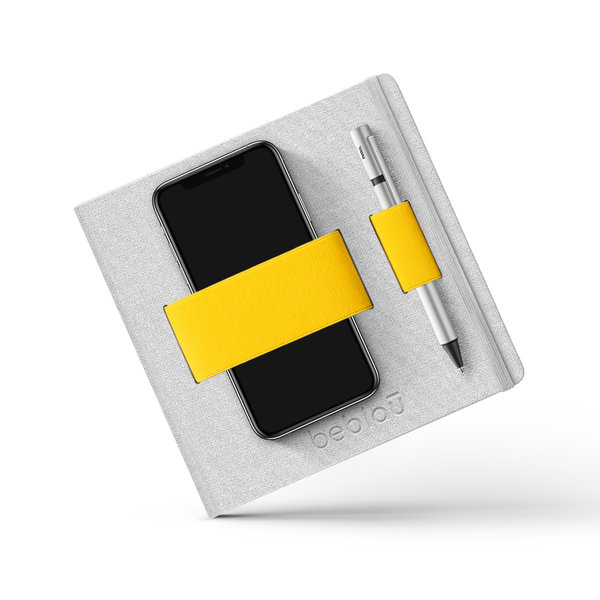 Notebook mit elastischem Organizer "Flex" Gelb