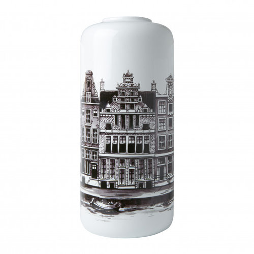 Vase haut avec maisons de canal Vase haut avec maisons de canal