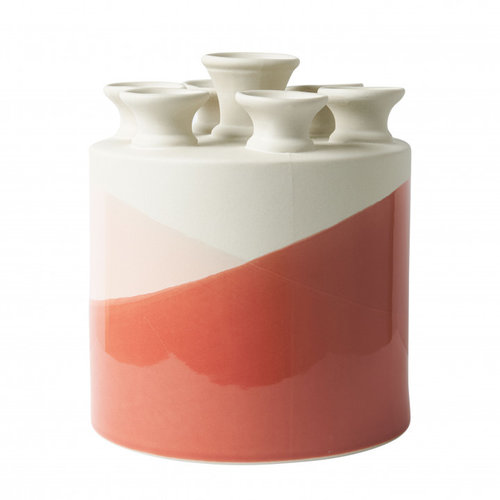 Dip and dye tulip vase coral to pink Dip and dye tulip vase coral to pink