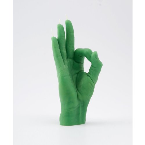 Handkerze gut gemacht grün Handkerze gut gemacht grün