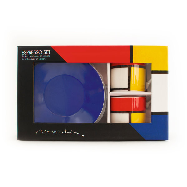 Set with 2 espresso cups Mondrian