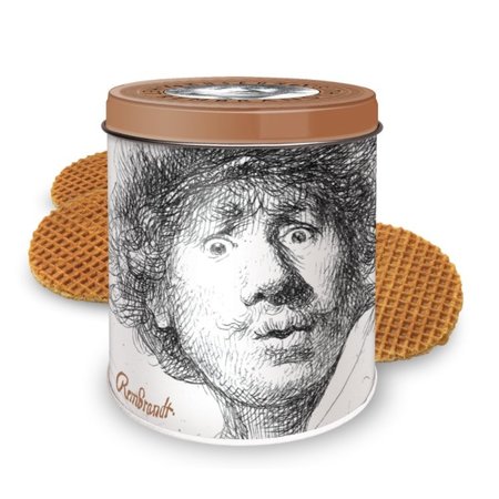 Blik met Rembrandt en stroopwafels