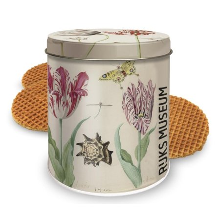 Tin with tulips from Marrel and stroopwafels