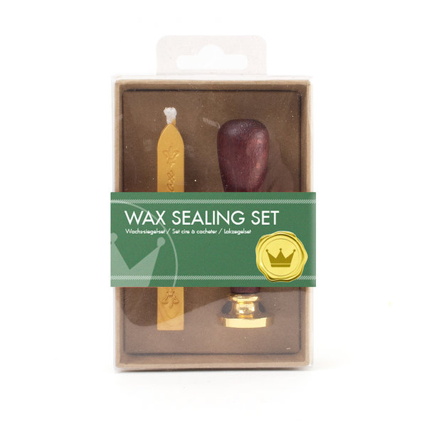 Wax seal set with crown stamp