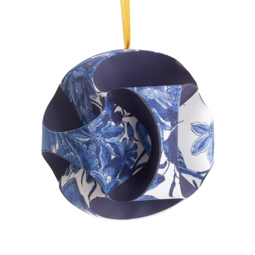 Kerstbal 'Delfts blauw' vouwbaar Kerstbal 'Delfts blauw' vouwbaar