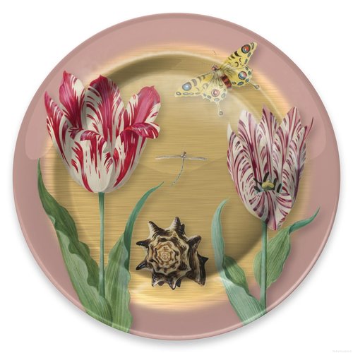 Plate with Marrel tulips 