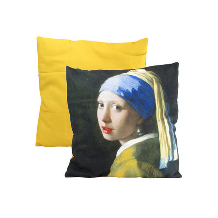 Girl with a Pearl Earring by Vermeer cushion cover