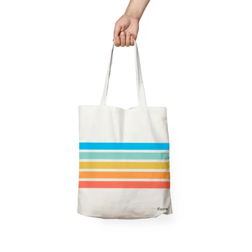 Rainbow linen bag 