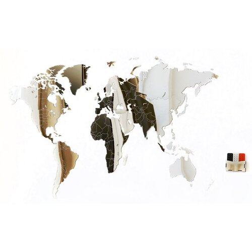 Carte du Monde Miroir de Luxe - Décoration Murale Carte du Monde Miroir de Luxe - Décoration Murale