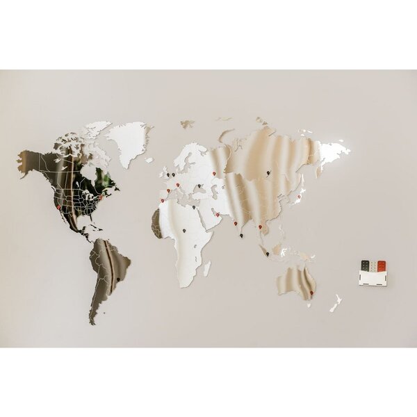Luxury Mirror World Map Wall Decoration The Hague