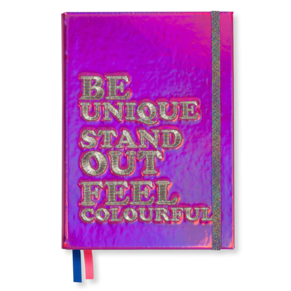 Citation du carnet "Soyez unique, démarquez-vous, sentez-vous coloré"