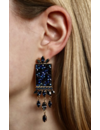 Boucles d'oreilles Reine Maxima Bleu