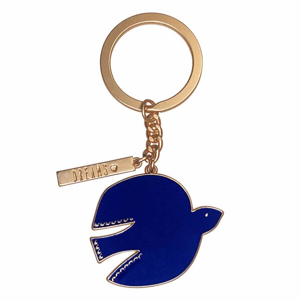 Imagine keychain blue bird