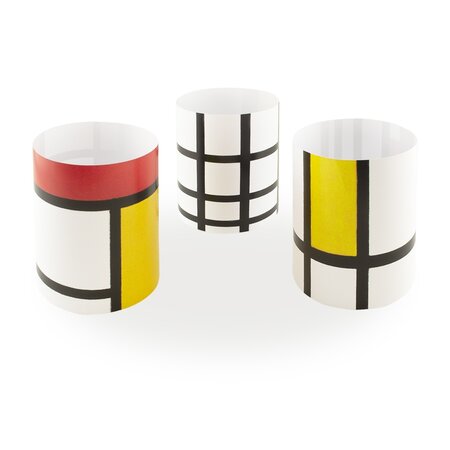 Set of 3 Mondriaan lanterns