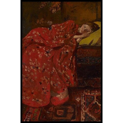 Breitner - Meisje In Rode Kimono 
