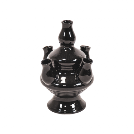 Black Pyramid Tulip Vase