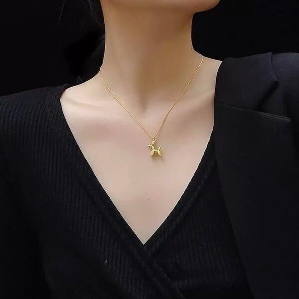 Collier avec pendentif en forme de chien ballon mignon
