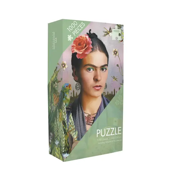 Puzzle Frida Kahlo self-portrait with Hummingbird