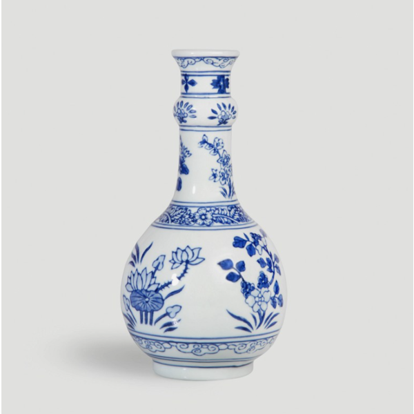 flesvormige Delfts Blauwe vaas