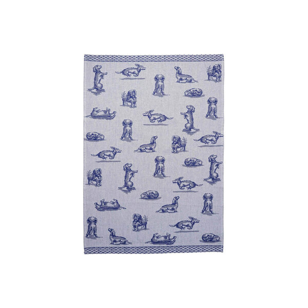 Hand and tea towel with dachshund