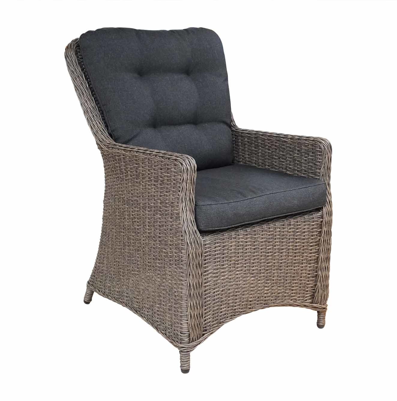 Elip dining tuinstoel | wicker + aluminium | Blended Brown