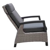 Prato brick loungestoel tuin verstelbaar | wicker + aluminium | antraciet