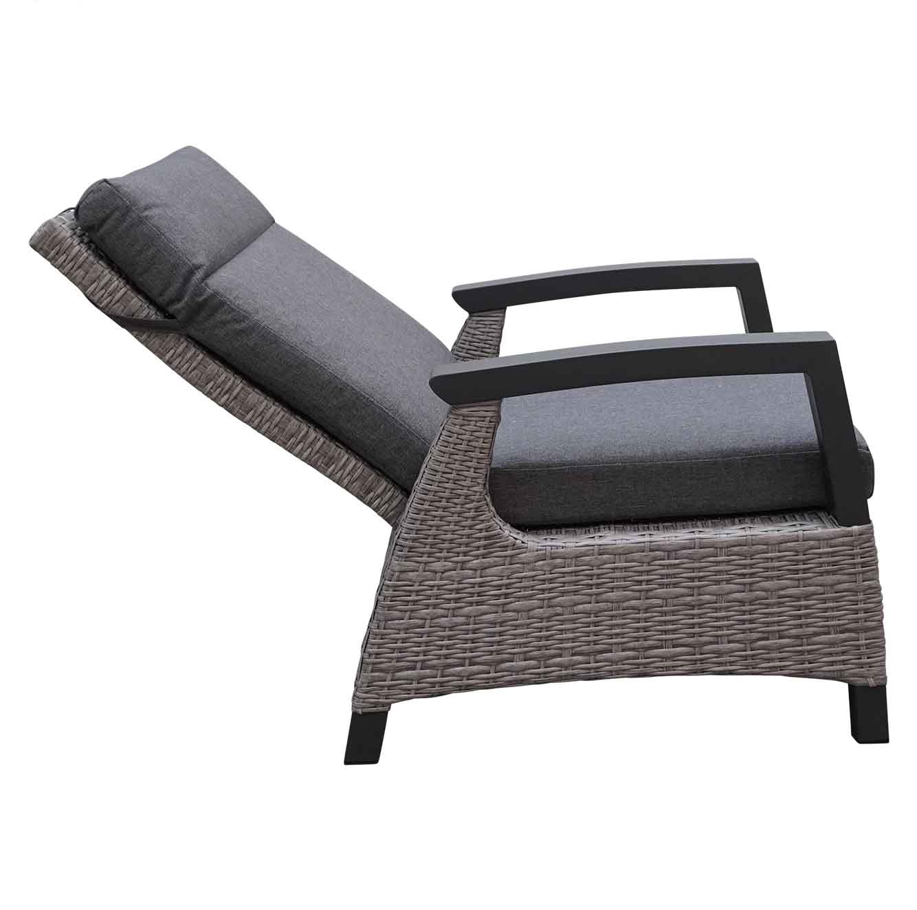 Prato brick loungestoel | aluminium | verstelbaar | antraciet