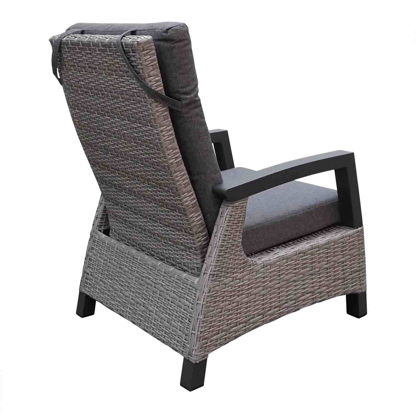 Prato brick loungestoel | aluminium | verstelbaar | antraciet