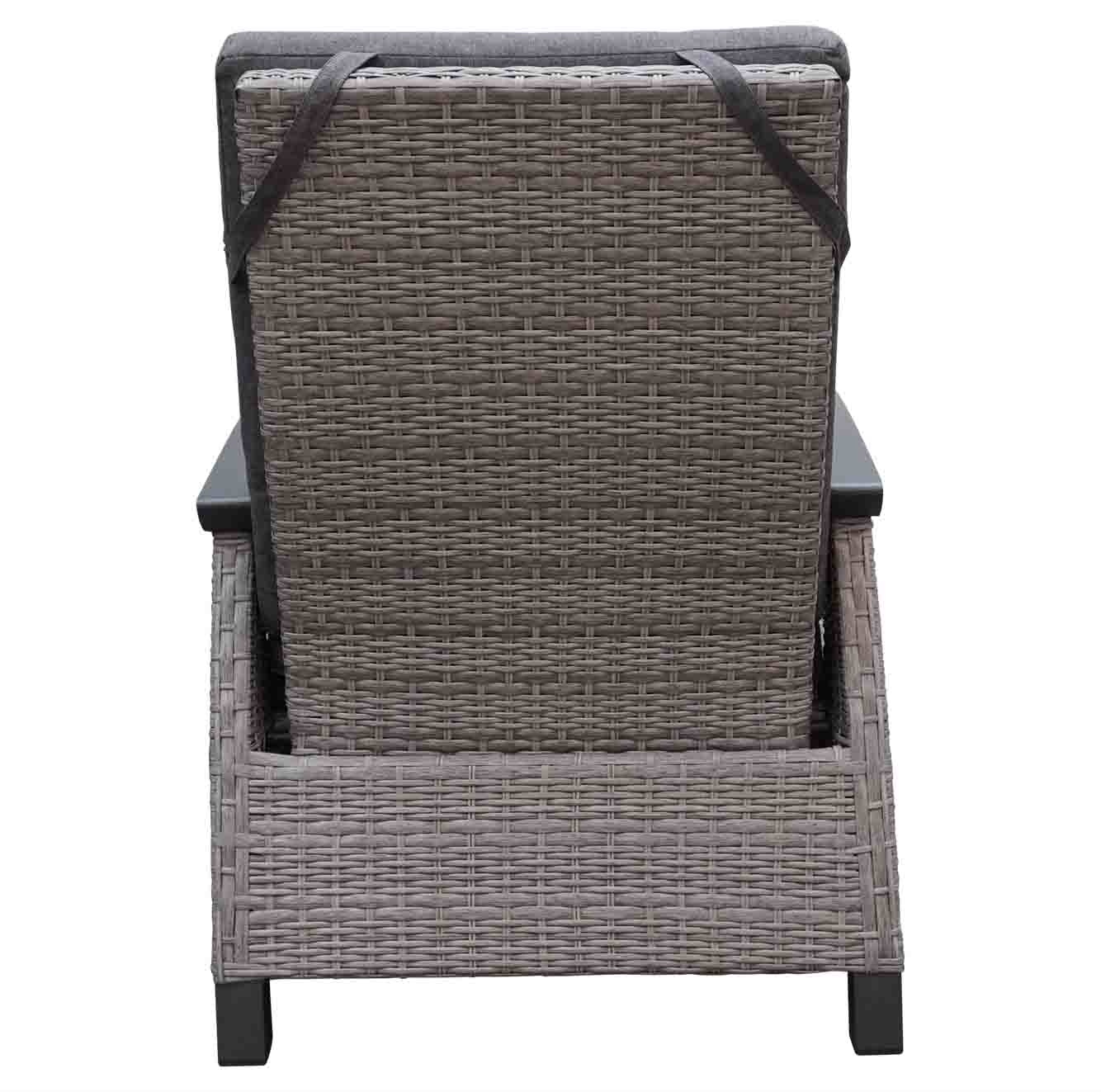 Prato brick loungestoel | aluminium | verstelbaar | antraciet
