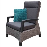 Prato brick loungestoel tuin verstelbaar | wicker + aluminium | antraciet