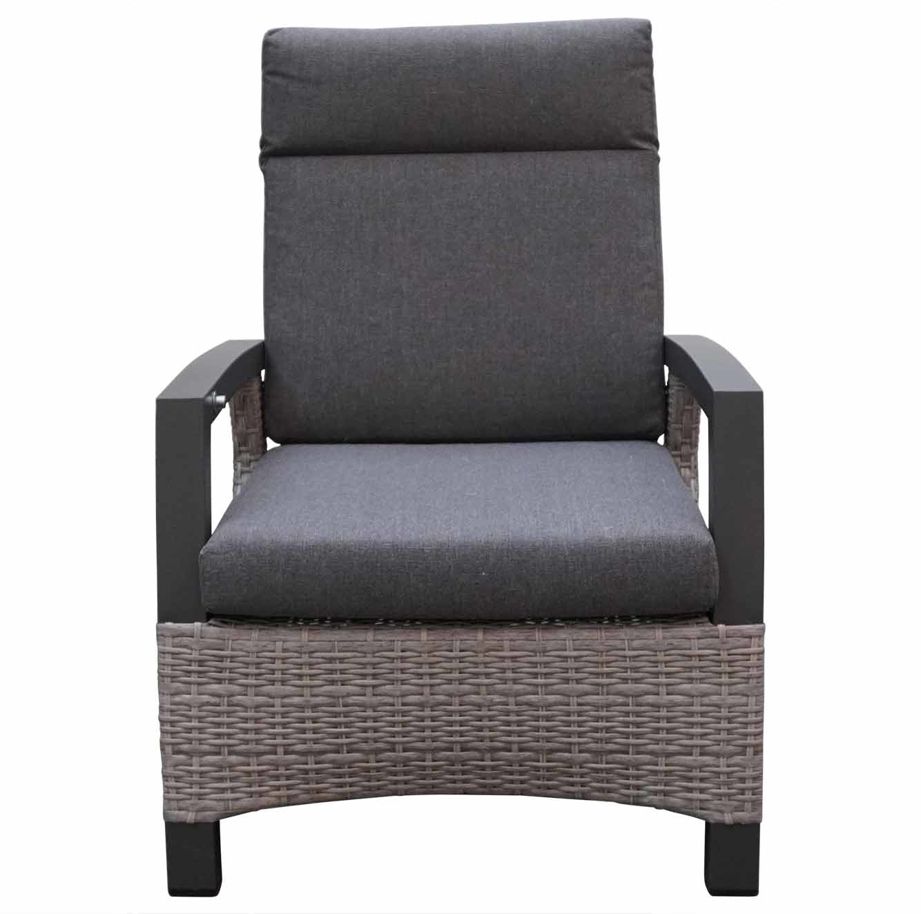 Prato brick loungestoel | aluminium | verstelbaar | antraciet
