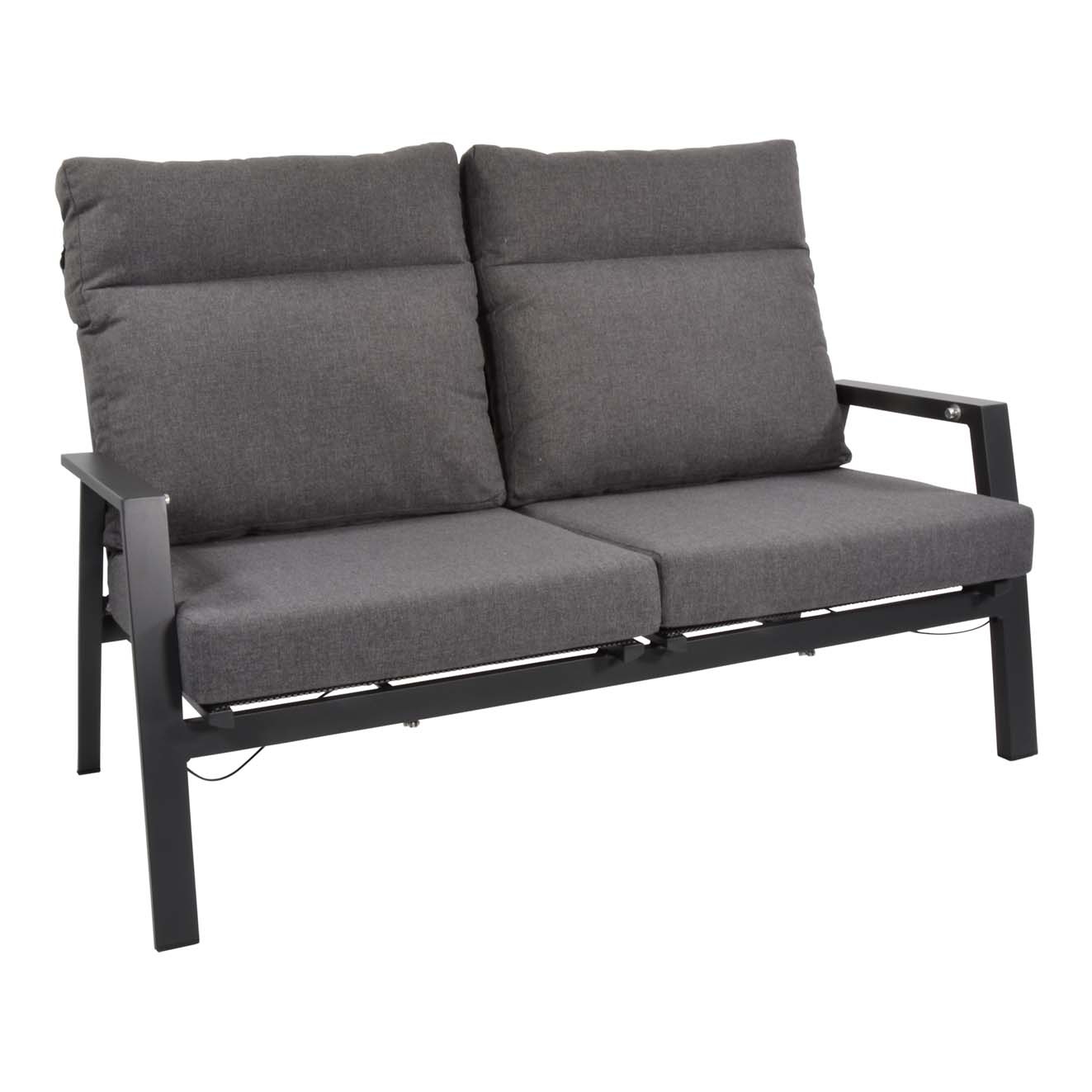 Ohio loungebank | verstelbaar | aluminium | antraciet