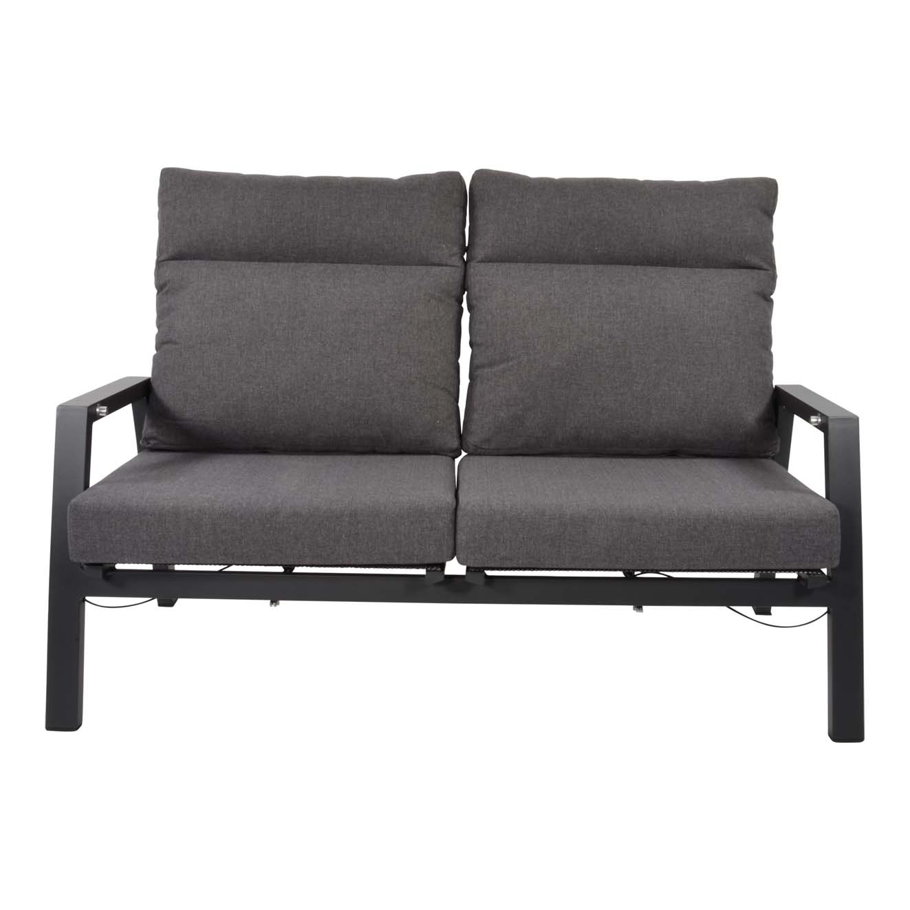 Ohio loungebank | verstelbaar | aluminium | antraciet