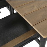 Arezzo dining tuintafel 4 personen | polywood + aluminium | Natural Wood | 160cm