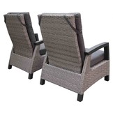 Prato Brick relax tuinset 2-delig | aluminium + wicker | verstelbaar | grijs