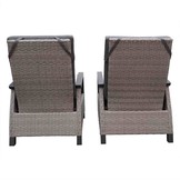 Prato Brick relax tuinset 2-delig | aluminium + wicker | verstelbaar | grijs