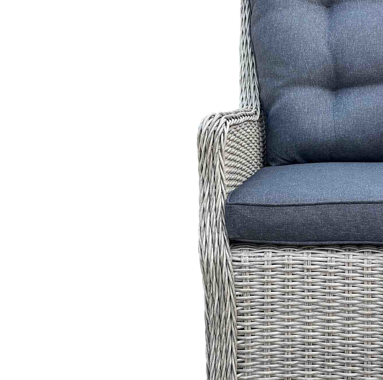 Elip dining tuinstoel | wicker + aluminium | Natural Grey