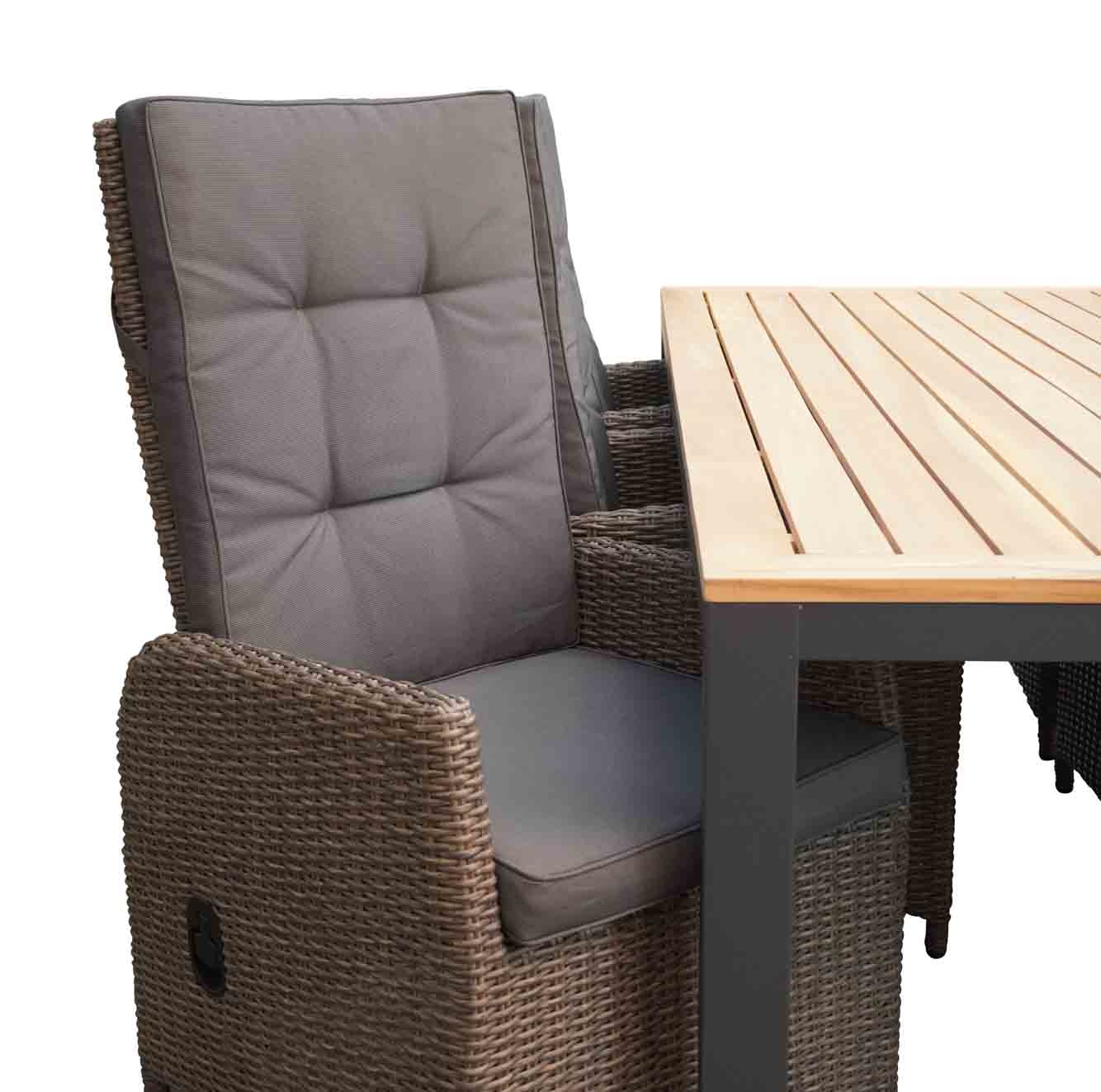 Palazzo/Nantes verstelbaar dining tuinset 7-delig 220cm