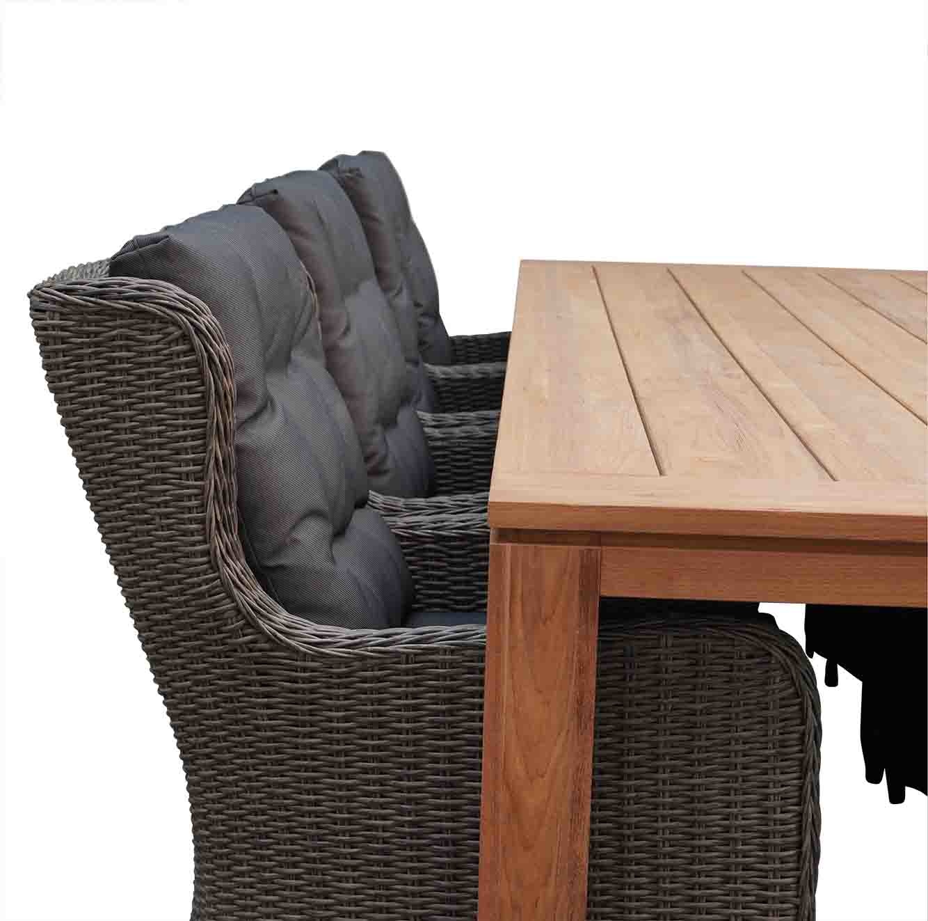Kensington/Pisa Teak dining tuinset 9-delig
