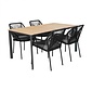 Lesli Living Arezzo/Seville zwart dining tuinset | 4 personen |  | 160cm