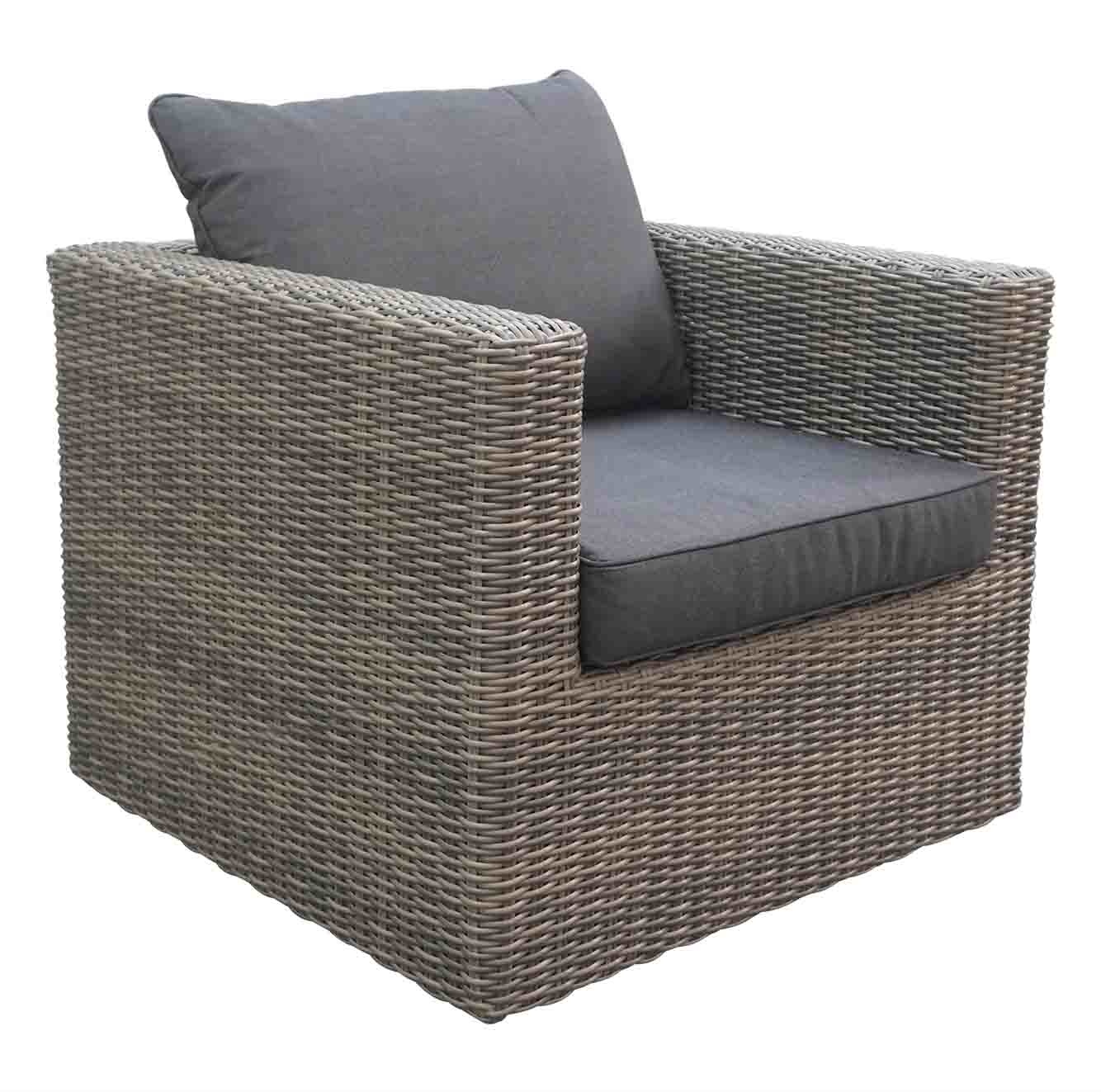Roma loungestoel | wicker | Kobo Grey