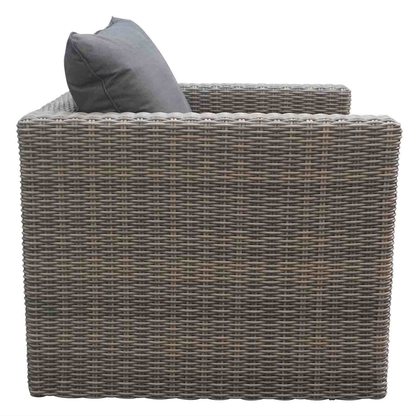 Roma loungestoel | wicker | Kobo Grey