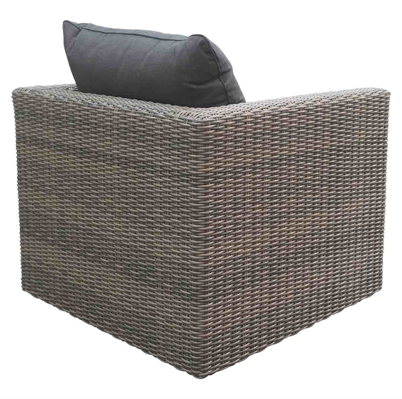 Roma loungestoel | wicker | Kobo Grey