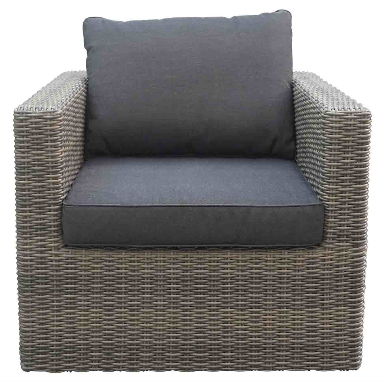 Roma loungestoel | wicker | Kobo Grey