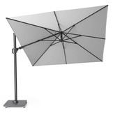Challenger T² zweefparasol | 300x300cm met Modena parasolvoet 90kg | Light Grey